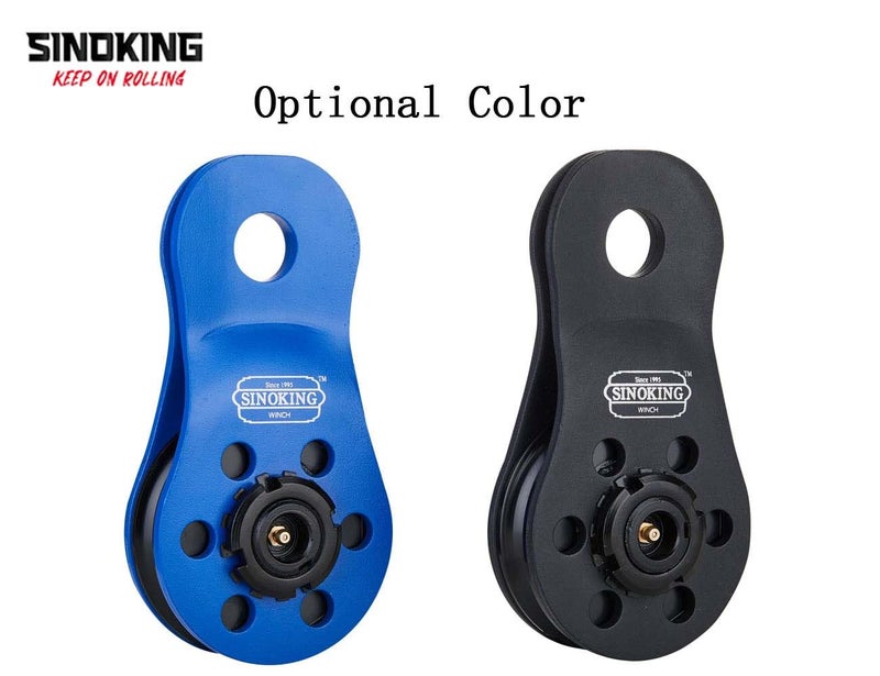 SINOKING Universal Fit Winch Snatch Block 22000lbs/10T Max Load Snatch Block Heavy Duty Rope Pulley Winch Accessories Blue Textured Coating (Blue) - Image 2